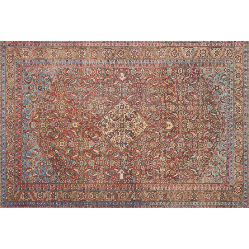 Raul Oriental Red Area Rug Joss & Main